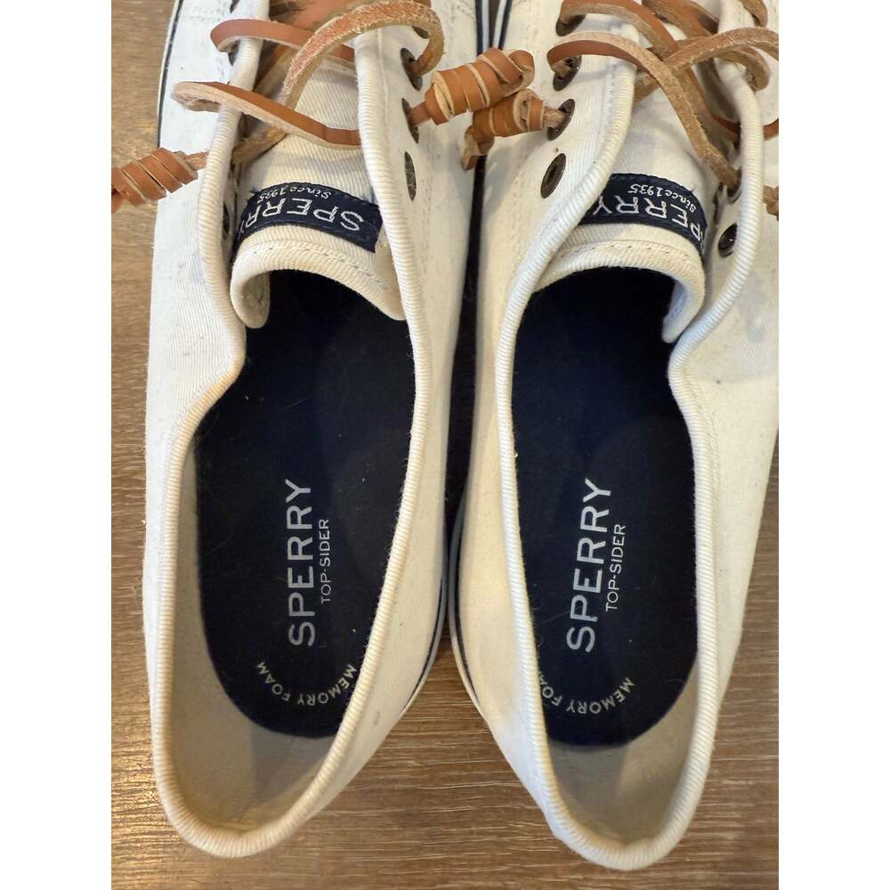 Sperry Top Sider Seacoast Sneakers Shoes Canvas White Womens 8.5 M STS95128 - Picture 4 of 8
